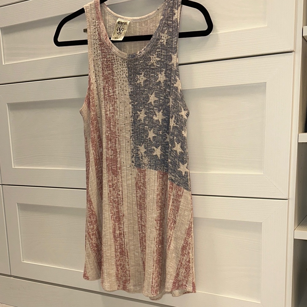 Vocal American Flag Sleeveless Tunic